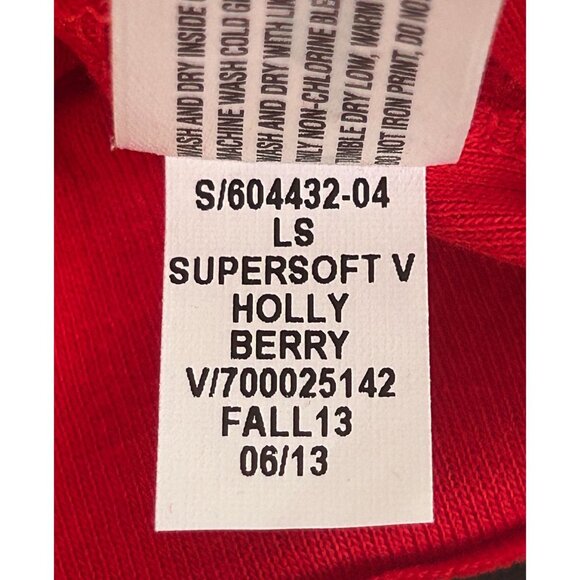 Gap Women's Super Soft V-Neck Long Sleeve Top in Holly Berry - Sz S - NWT - Picture 6 of 6